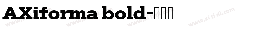 AXiforma bold字体转换